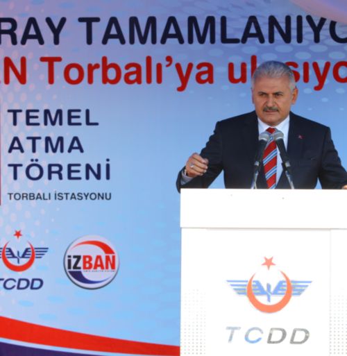 Egeray&#8217;ın Cumaovası-Torbalı Demiryolu Temeli Atıldı