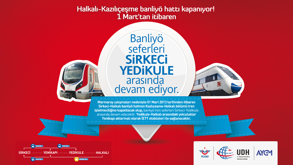 Kazlıçeşme-Halkalı Hattı Tren Trafiğine Kapatılıyor