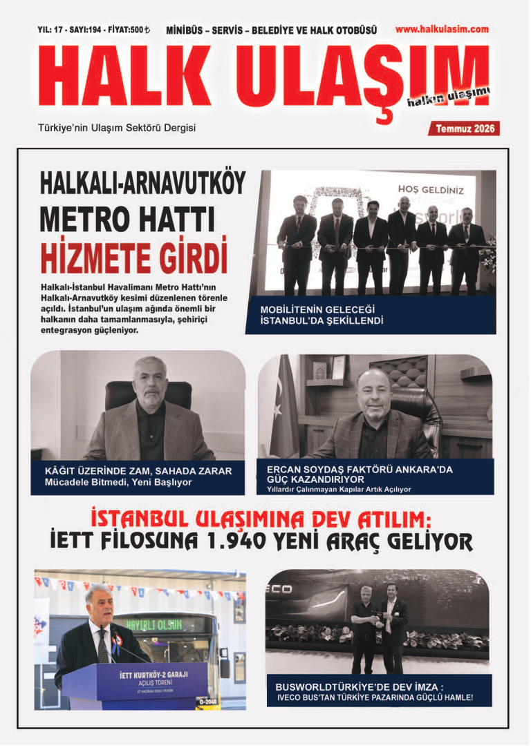 Halk Ulaşım Dergisi Temmuz 2026 sayısı