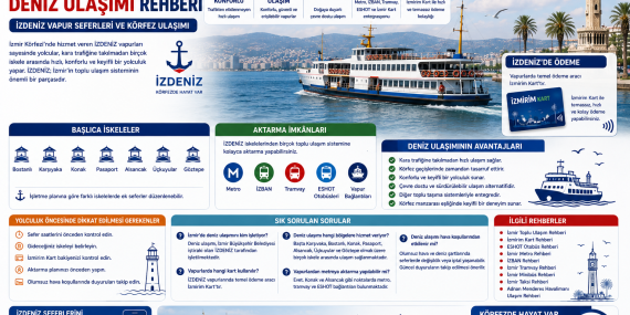 İzmir Deniz Ulaşımı Rehberi | İZDENİZ Vapur Seferleri ve Körfez Ulaşımı